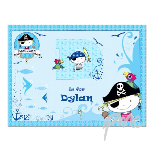 Personalised Pirate Placemat