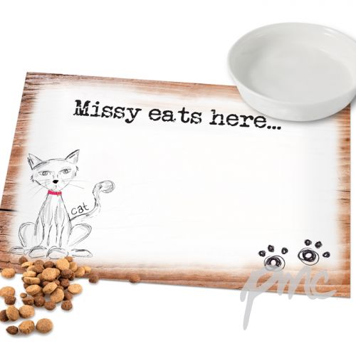 Personalised Scribble Cat Placemat