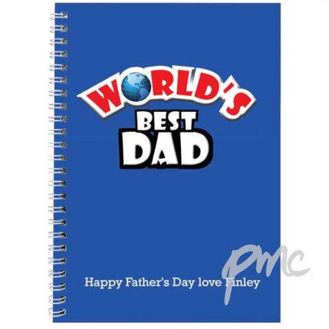 Personalised World's Best Blue A5 Notebook