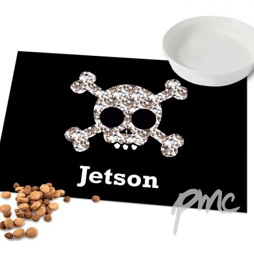 Personalised Skull and Crossbones Pet Placemat
