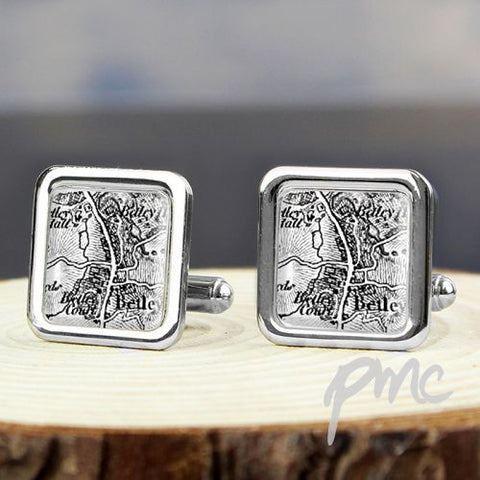 Personalised 1805 - 1874 Old Series Map Cufflinks