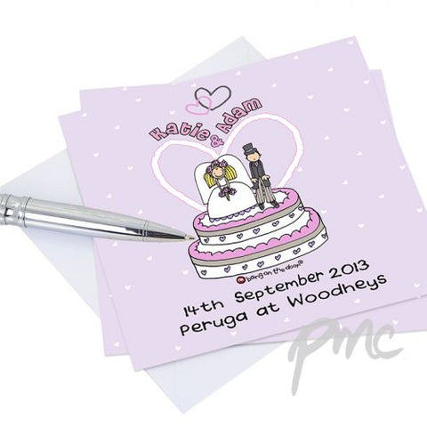 Personalised Bang on the Door Wedding Invitations 20 Pack