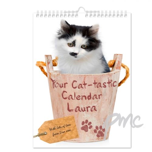 Personalised Your Cat-tastic A4 Wall Calendar