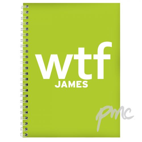 Personalised WTF Slogan A5 Notebook