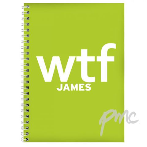 Personalised WTF Slogan A5 Notebook