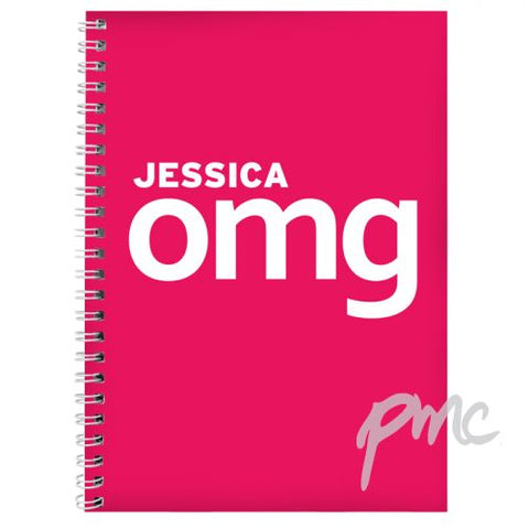 Personalised OMG Slogan A5 Notebook