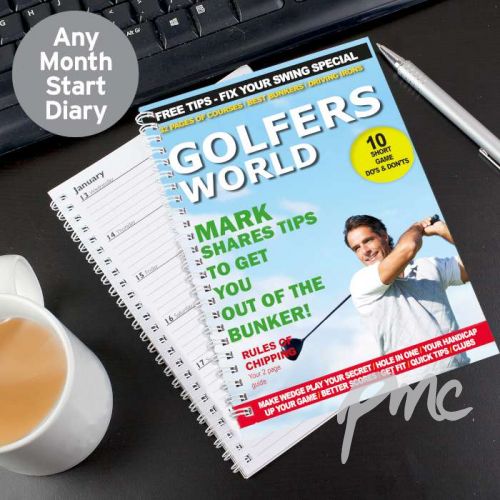 Personalised Golfers World A5 Diary