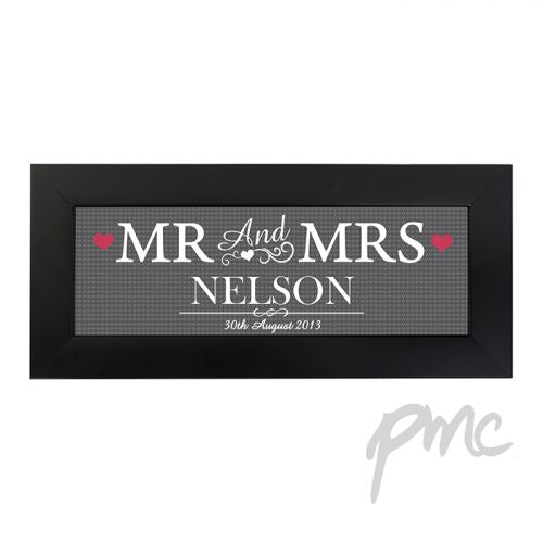 Personalised Mr & Mrs Print in Small Frame