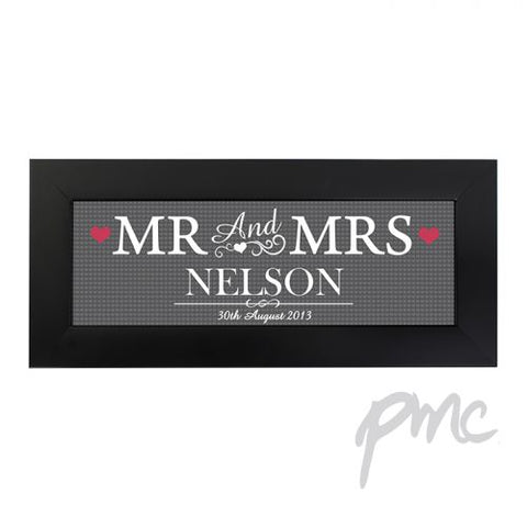 Personalised Mr & Mrs Print in Small Frame
