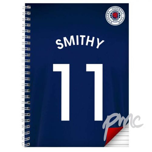 Personalised Rangers A5 Notebook