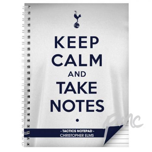 Personalised Tottenham Hotspur Keep Calm A5 Notebook