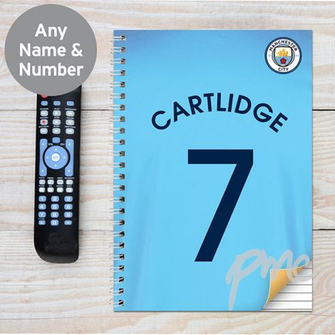 Personalised Manchester City A4 Notebook