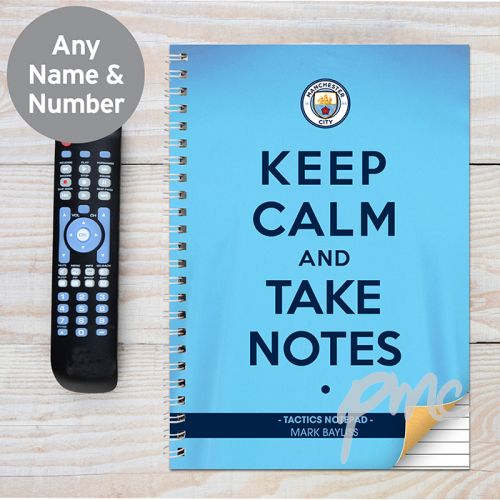 Personalised Manchester City Keep Calm A4 Notebook