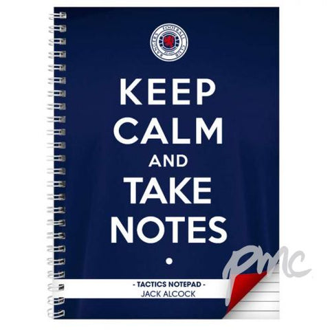 Personalised Rangers Keep Calm A4 Notebook