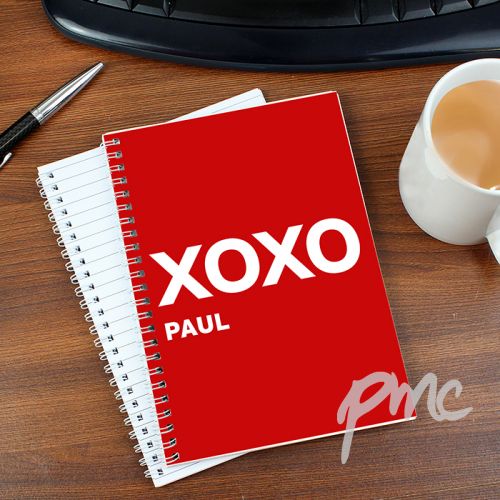 Personalised XOXO Slogan A5 Notebook