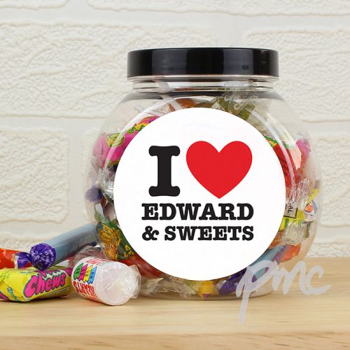 Personalised I HEART Sweet Jar