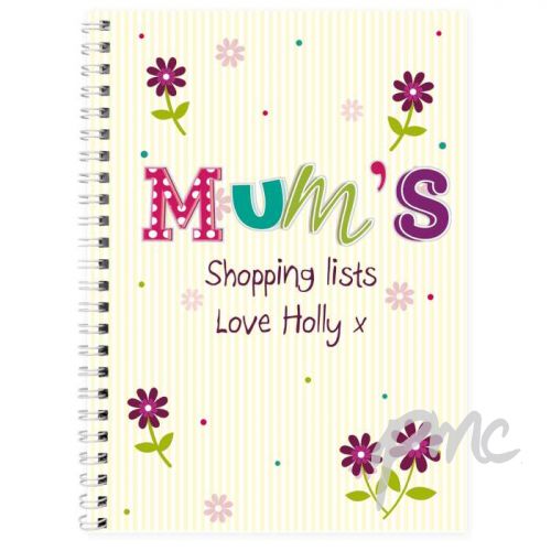 Personalised Patchwork Flowers A5 Notebook