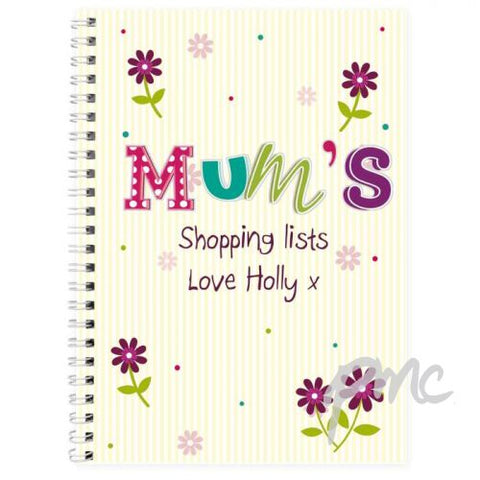 Personalised Patchwork Flowers A5 Notebook