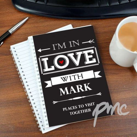 Personalised In Love With A5 Notebook