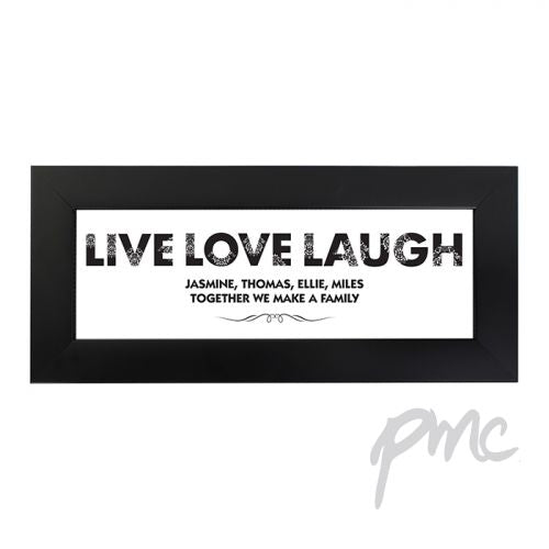 Personalised Live Love Laugh Name Frame