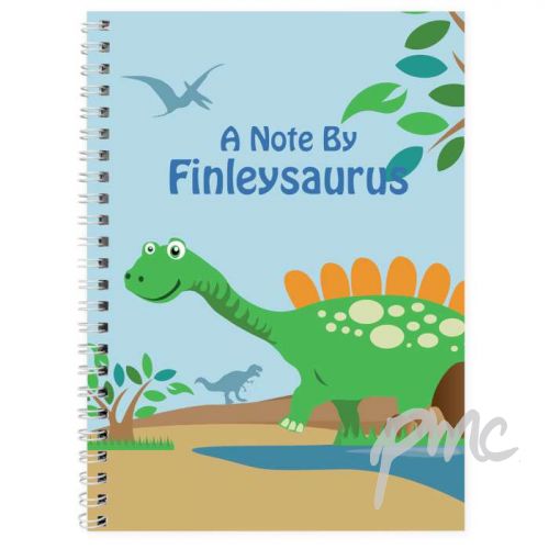 Personalised Dinosaur A5 Notebook