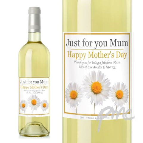 Personalised Daisy White Wine