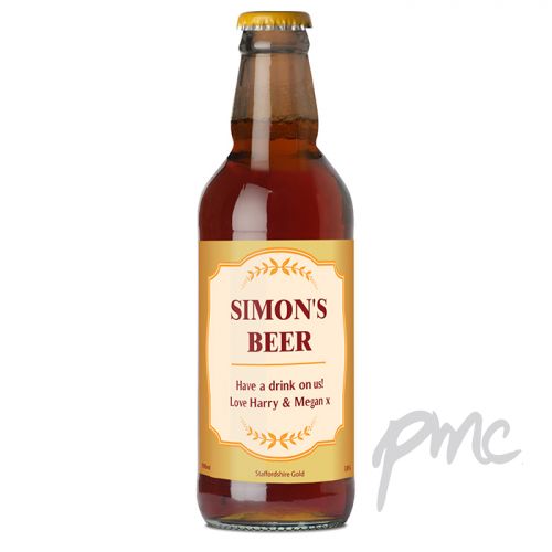 Personalised Gold Wheat Beer