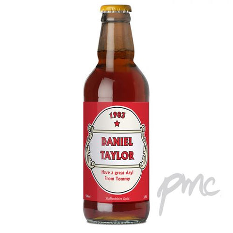 Personalised Red Crest Beer