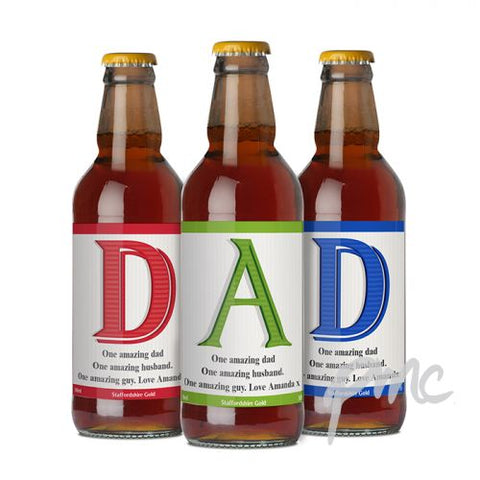 Personalised Set of 3 D.A.D Beers