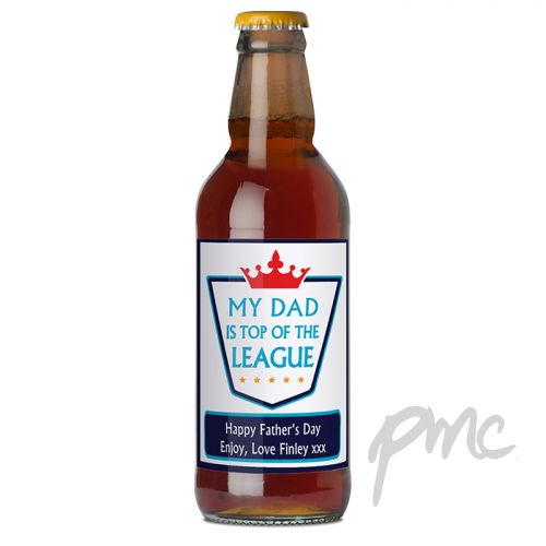 Personalised Top of the League Beer