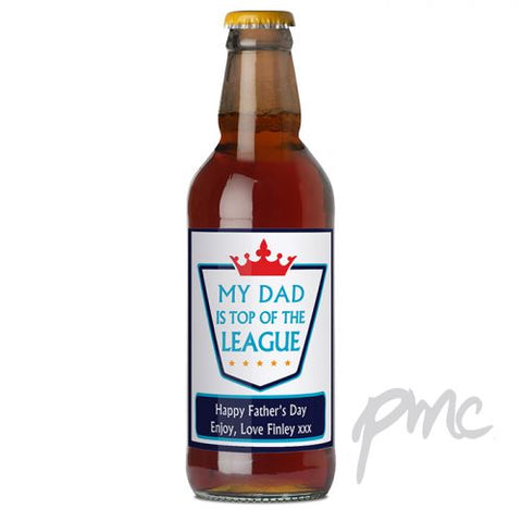 Personalised Top of the League Beer