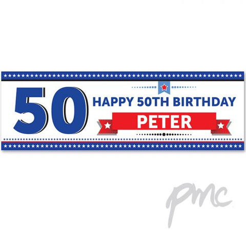 Personalised Birthday Star Banner