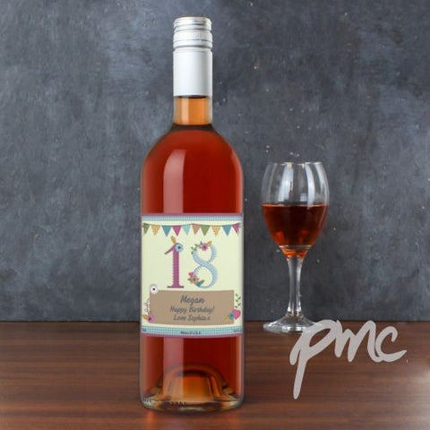 Personalised Birthday Craft Rose Wine