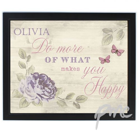 Personalised Secret Garden Black Framed Poster Print