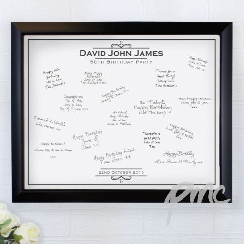 Personalised Occasion Black Signing Frame