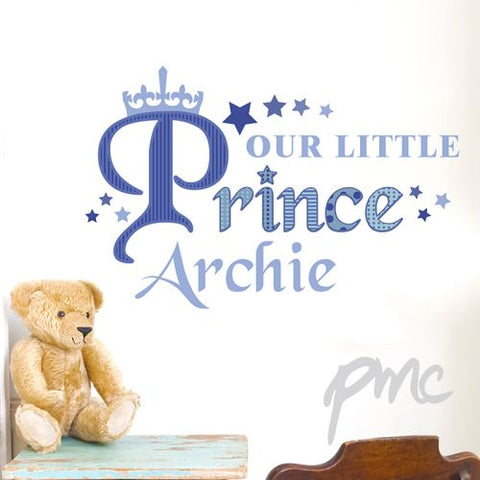 Personalised Our Little Prince Wall Art
