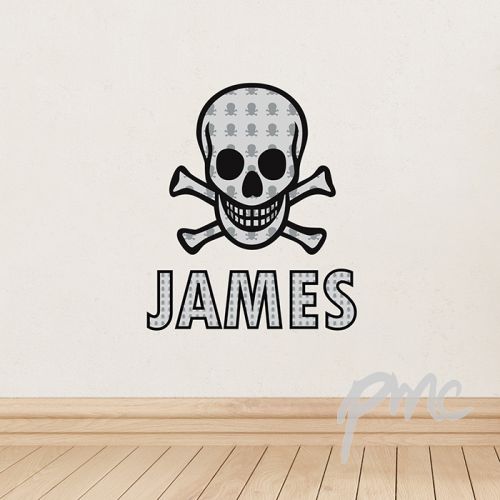 Personalised Skull & Bones Wall Art