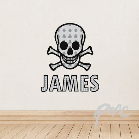 Personalised Skull & Bones Wall Art
