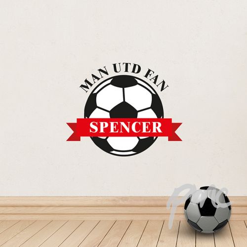 Personalised Red Football Wall Art