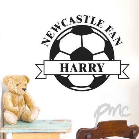 Personalised White Football Wall Art