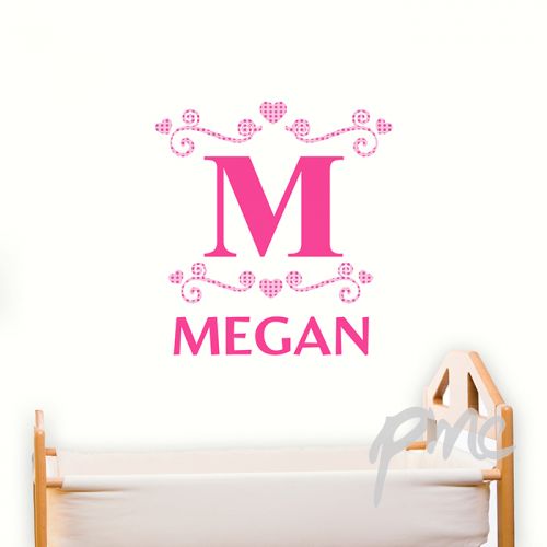 Personalised Girls Initial Wall Art