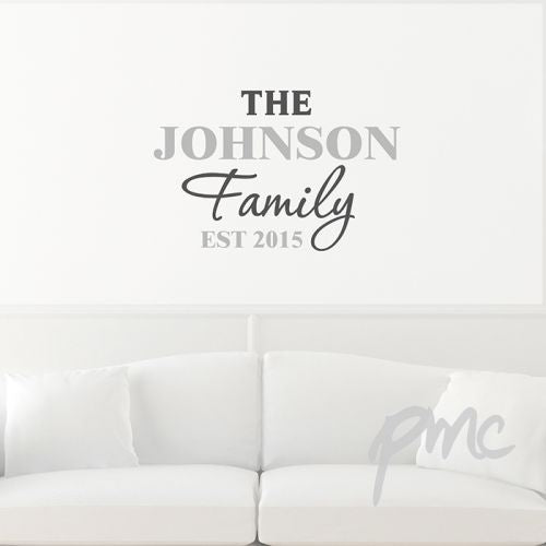 Personalised The Family Wall Art