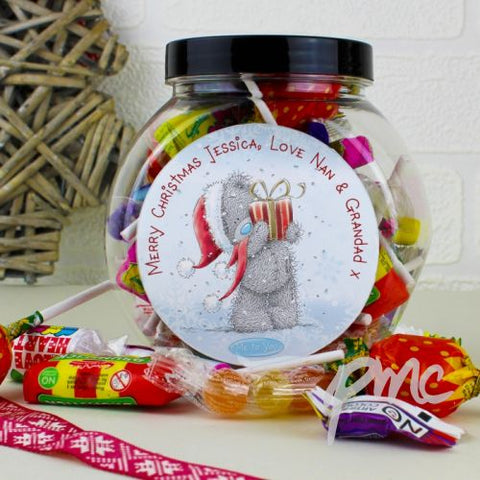 Personalised Me To You Christmas Sweet Jar