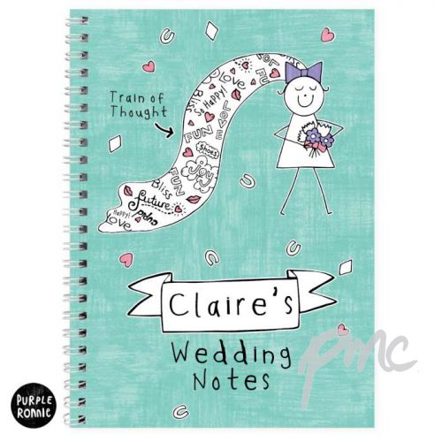 Personalised Purple Ronnie Bride A5 Notebook