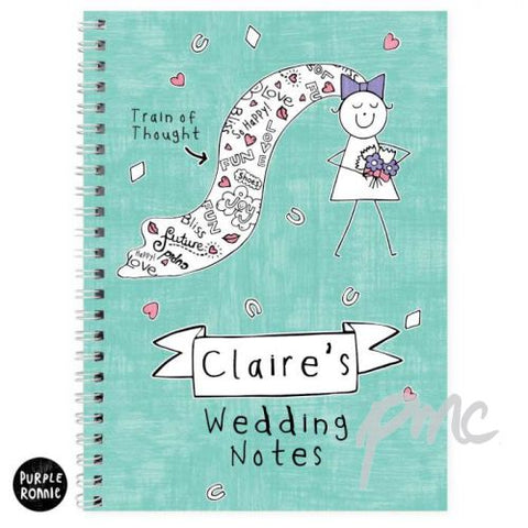 Personalised Purple Ronnie Bride A5 Notebook