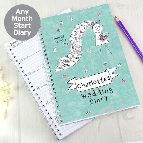 Personalised Purple Ronnie Bride Wedding Diary