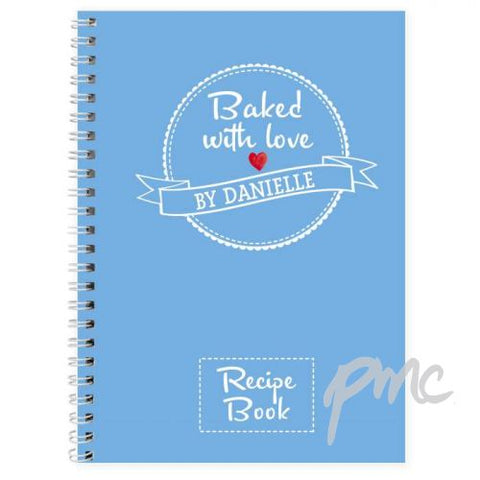 Personalised Baked With Love Recipes A5 Notebook