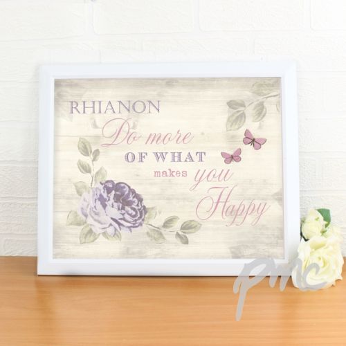 Personalised Secret Garden White Framed Poster Print
