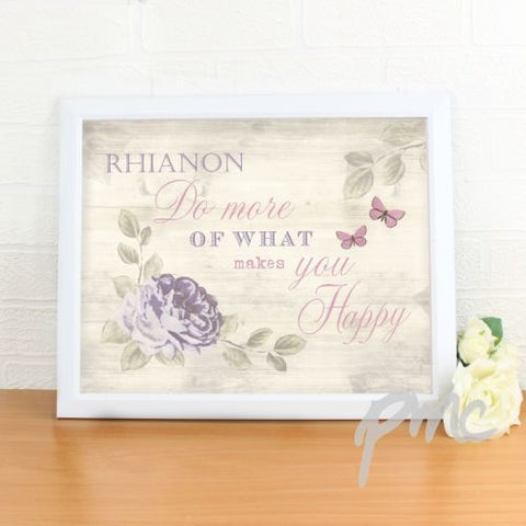 Personalised Secret Garden White Framed Poster Print