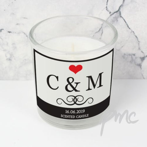 Personalised Monogram Scented Jar Candle